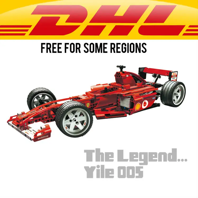 Lengend: yile 005 F1 Racer 1:10 здания Конструкторы 8386 метод кирпичи фигурка героя автомобиль