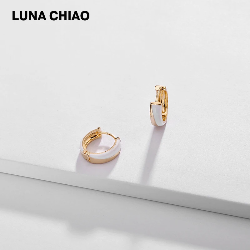 Женские Ювелирные украшения LUNA CHIAO аксессуары эмалированные медные мини серьги