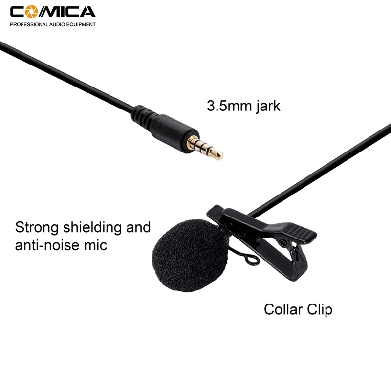Comica CVM V05 всенаправленный клип на петличный отворот микрофон для Canon Nikon Fuji камеры