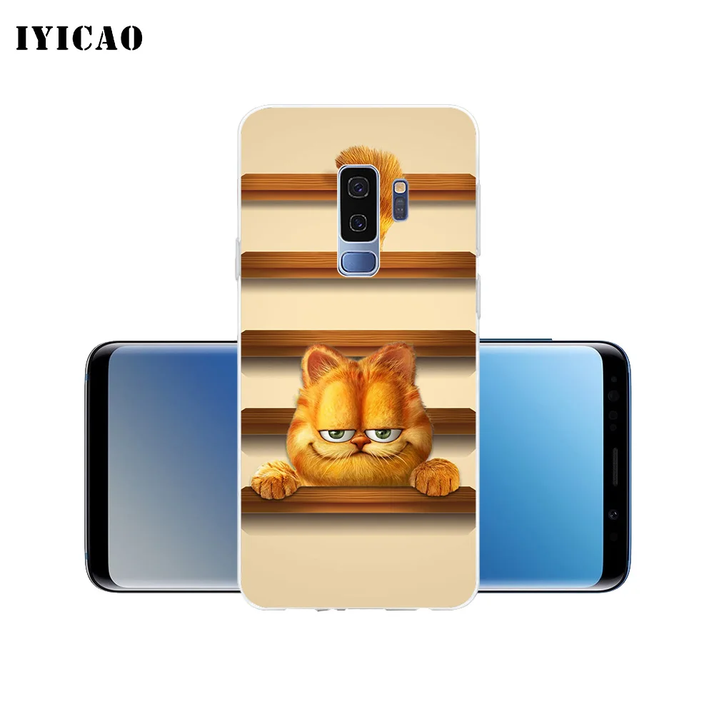 IYICAO Garfield Мягкий силиконовый чехол для телефона Samsung Galaxy S10e S10 S9 S8 Plus S7 Edge TPU |