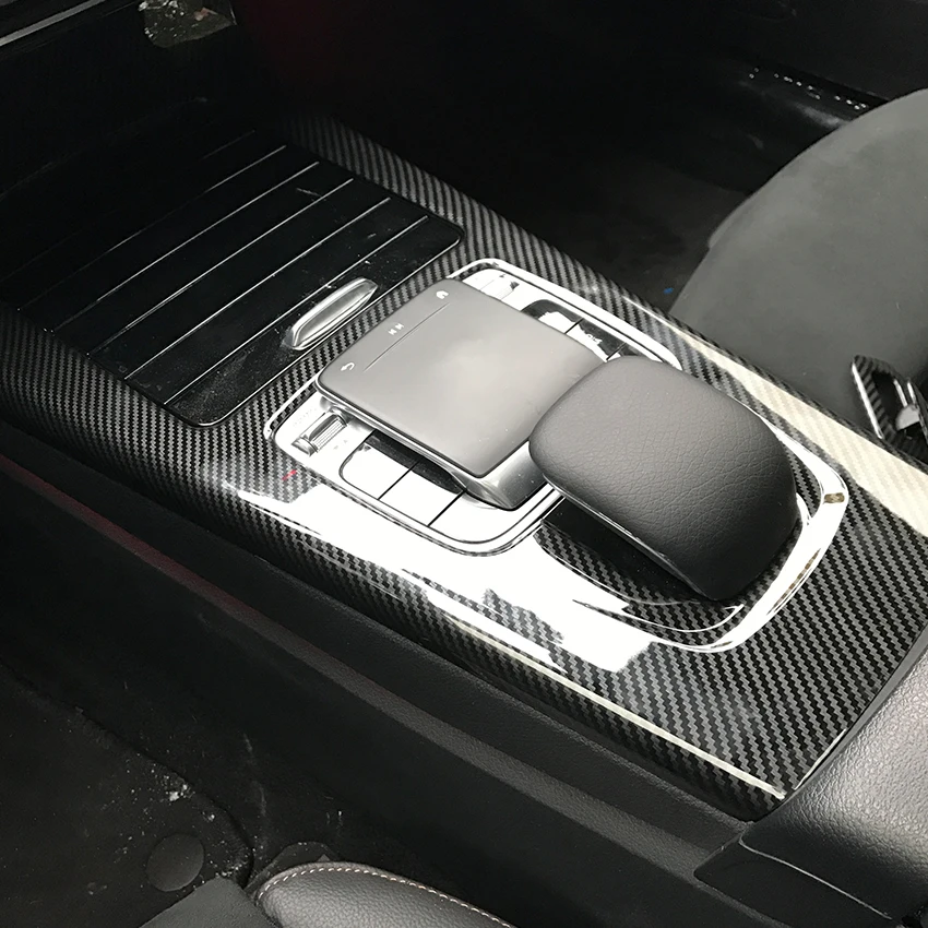 

For Mercedes Benz A CLA Class W177 C118 A180 A200 A220 Console Protective Trim Cover Plastic Stickers Accessories Car Styling