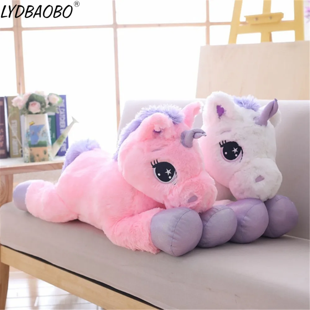 

Big Kawaii Rainbow Unicorn Stuffed Soft Animal Pillow Kid Infant Cute Unicorn Horse Plush Doll Baby Girl Birthday Gift Home Deco