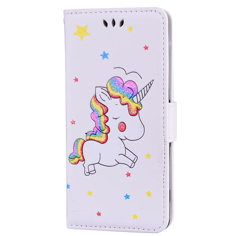 Чехол Wekays для sony Xperia X F5122 F5121/XA F3112 F3113/XZ F8331 кожаный+ ТПУ мягкий милый мультяшный чехол с единорогом