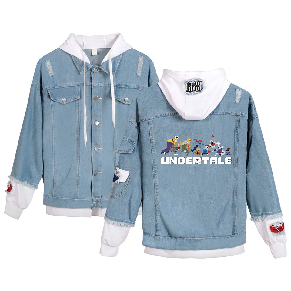 2019 undertale Hoodie Denim jackets Casual | Мужская одежда