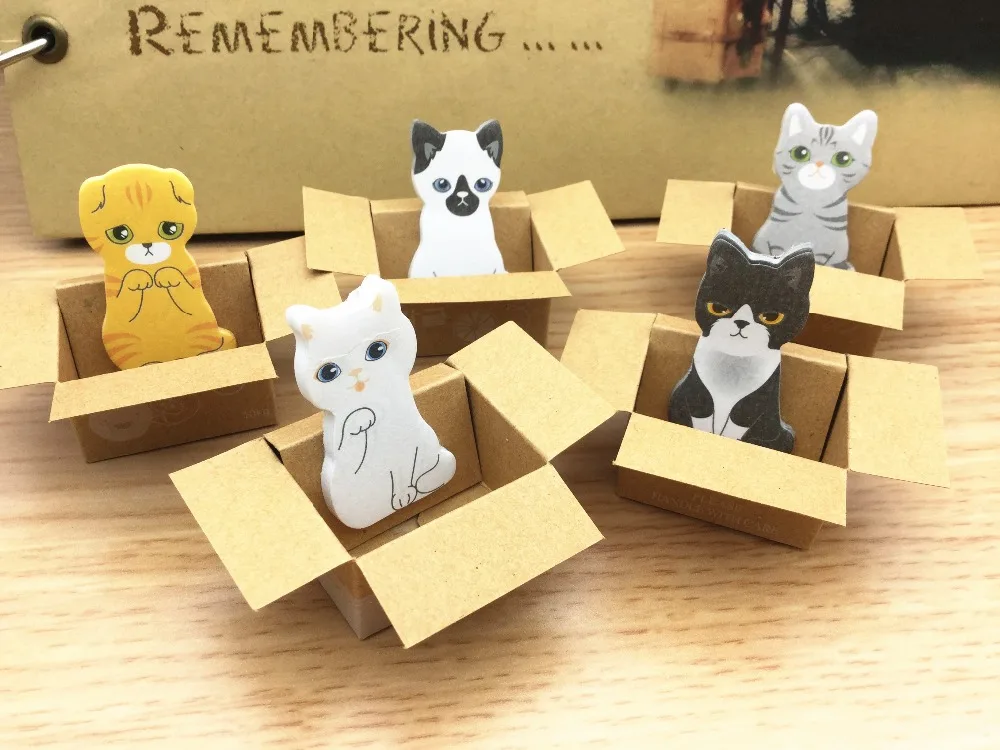 LolliZ 5 шт. милый щенок Дом Kitty дом Липкие заметки Kawaii письма бумажные блокноты для