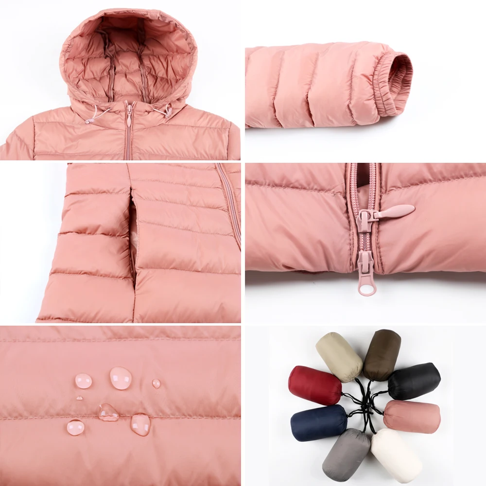 Matt Fabric 5XL 6XL Plus Long Down Jacket Women Winter Ultra Light Down Jacket Women With Hooded Down Coat Female Big Size Coats