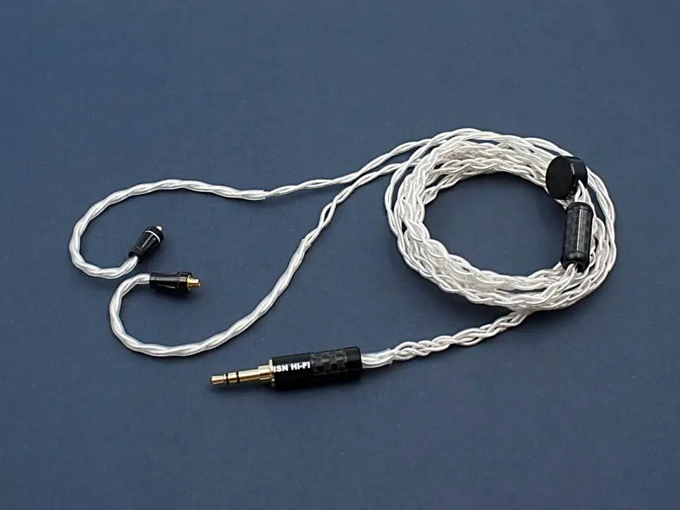 MMCX 3.5mm ISN аудио S4 4 нити 63 ядра OCC Серебристые HiFi наушники IEM кабель - Цвет: MMCX 3.5mm