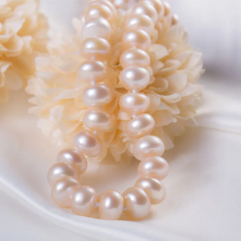 Женское Ожерелье с пресноводным жемчугом NYMPH колье чокер натуральным 9 10 мм