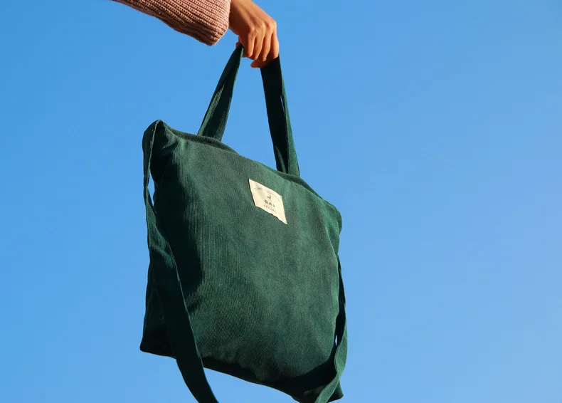 Осенне-зимняя Вельветовая винтажная сумка через плечо, сумка-тоут в консервативном стиле, сумка через плечо для девушек, повседневные женские дорожные сумки T1432