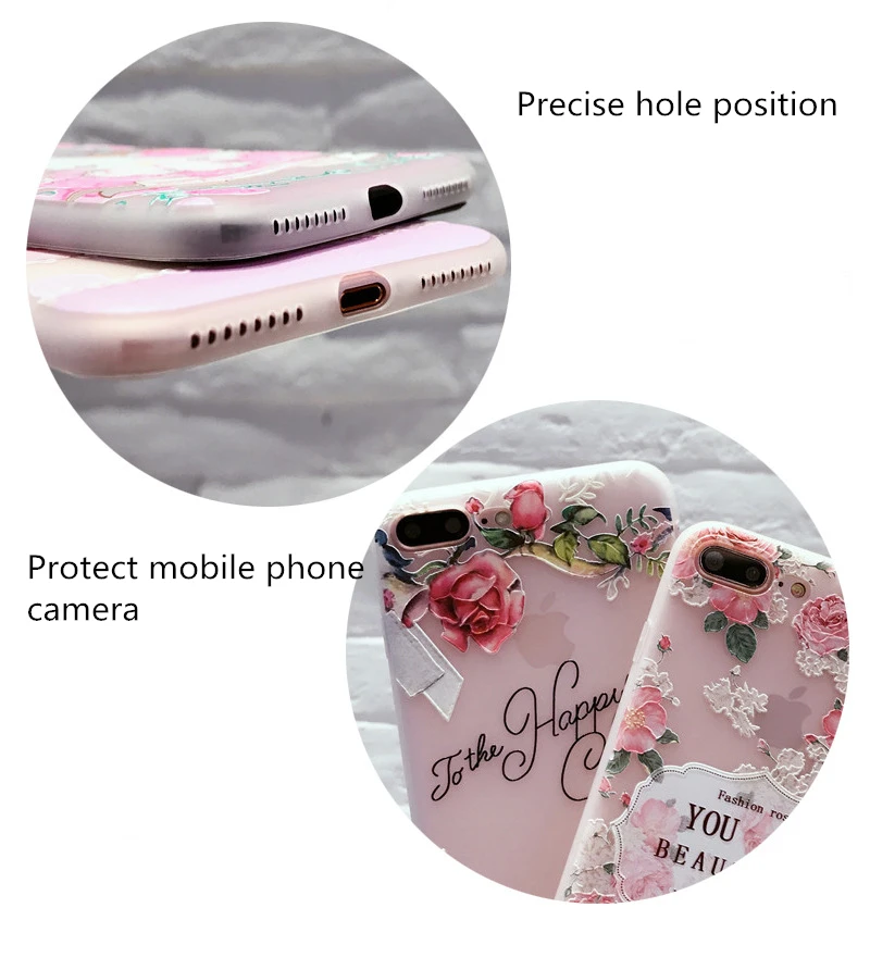 3D Flower relief phone case For Huawei P30 20 pro Mate 10 Nova 3 Honor 9 Soft tpu all Inclusive Phone Case |