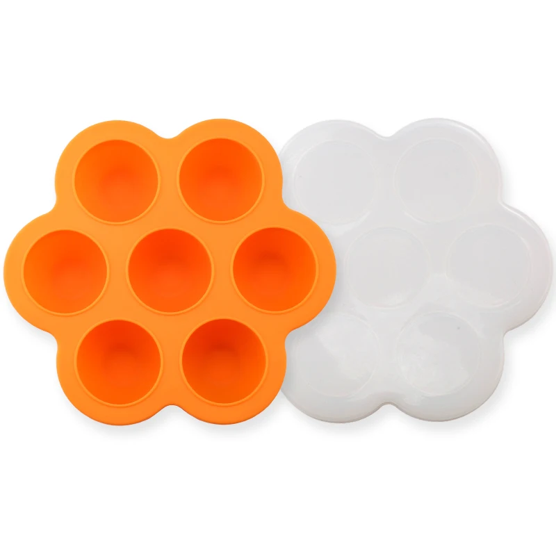 01 Orange Многофункциональные формы для укусов яиц, безопасный силиконовый контейнер для детского питания, контейнер для хранения грудного молока, многоразовый лоток для морозильной камеры - Цвет: 01 Orange