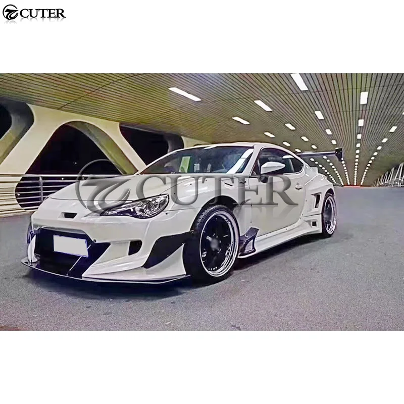 86 BRZ FRP Передний Задний бампер боковые юбки задний spolier для Toyota GT 86 Subaru BRZ широкий автомобиль ракета Банни комплект кузова 13-17