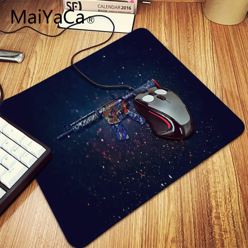 Резиновый коврик для мыши Maiyaca cs go gun прочный игровой xxl скоростной клавиатуры