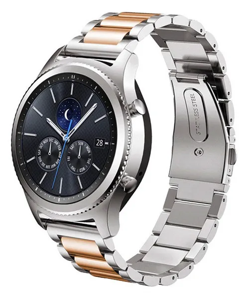 silver rose gold Для gear S3 Frontier/Galaxy Watch 46 мм ремешок 22 мм нержавеющая сталь соединяющий ремешок браслета для samsung gear S3 классические Смарт-часы - Цвет ремешка: silver rose gold
