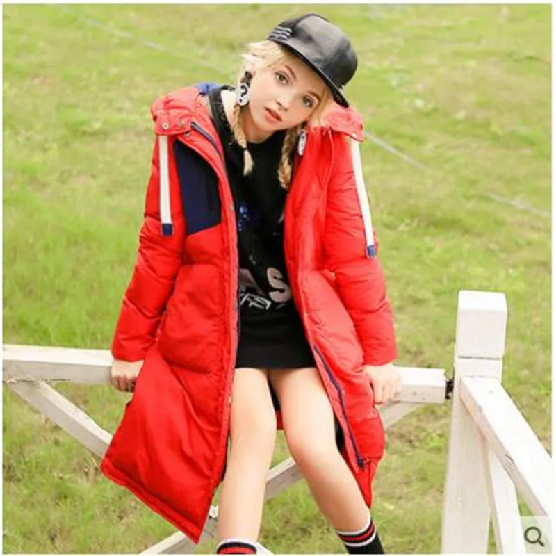 Новая зимняя модная куртка женская теплая парка с капюшоном био пух пальто
