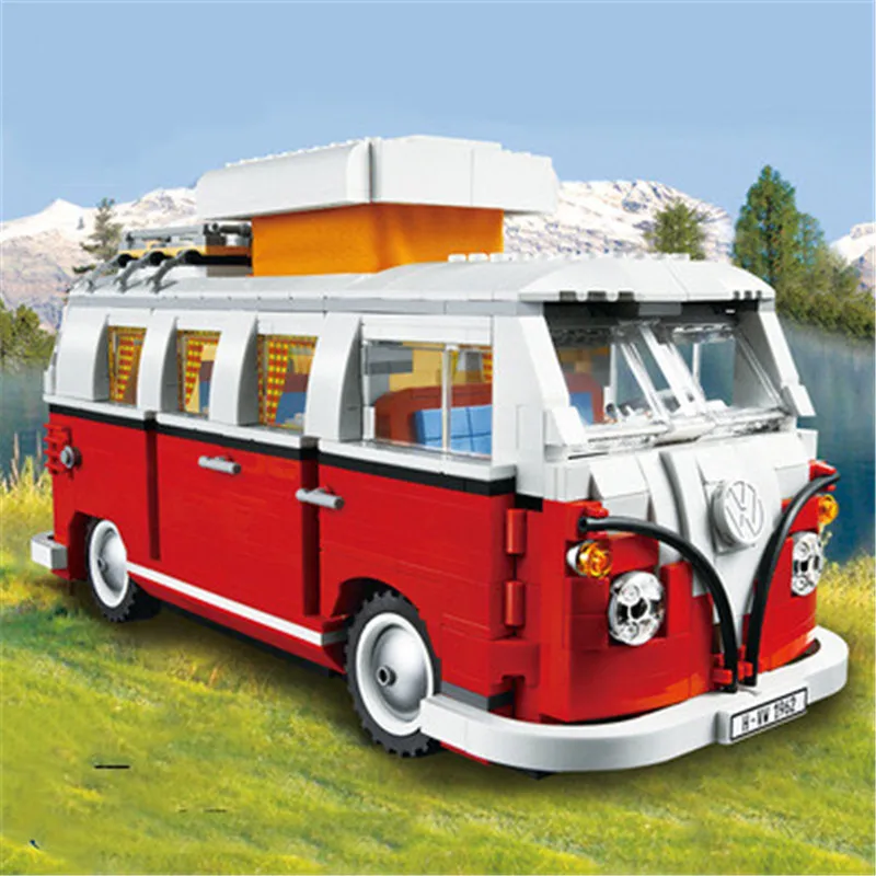 21003 Volkswagen T1 Camper Beetle Cooper строительные блоки кирпичи игрушки Legoings для детей