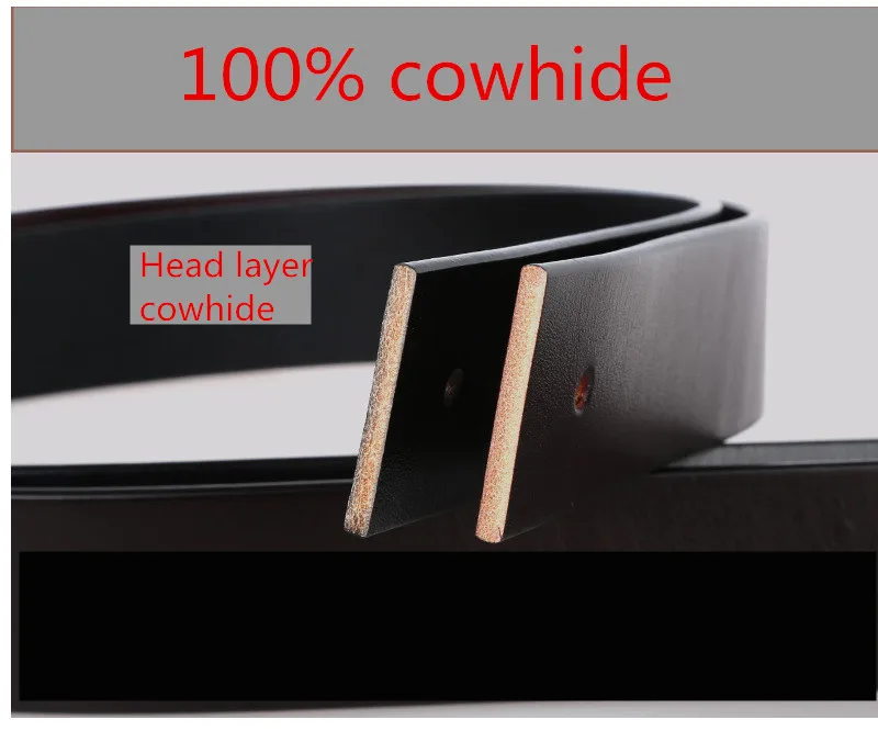 

VOHIO 2019 Designer Belts Men 47-54inch men belt 100% Genuine Leather Belt Luxury Man Military Style Pin Buckle Belts 140 145cm