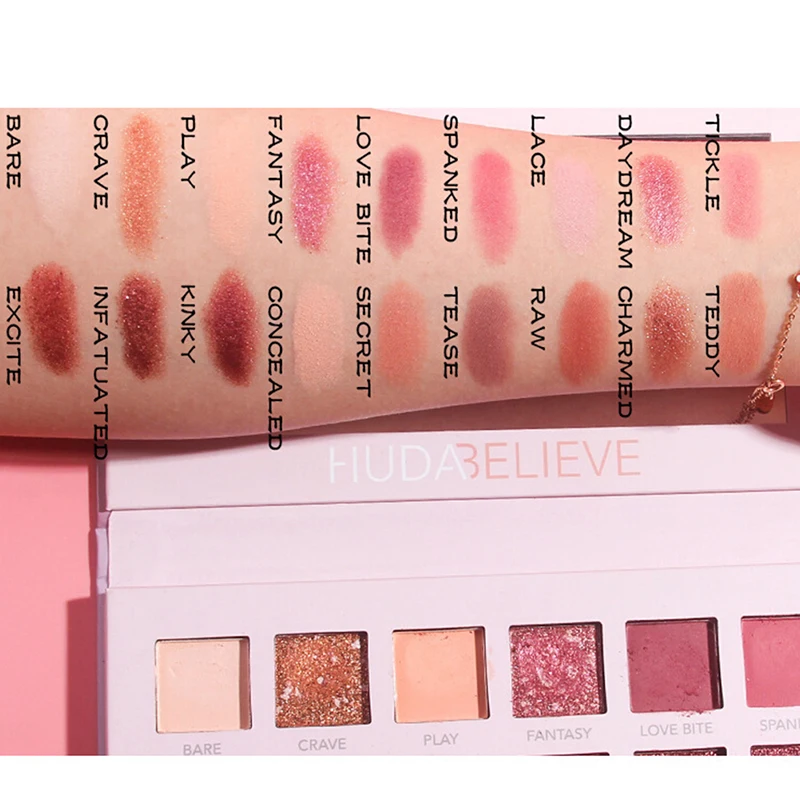 Палитра теней для век Beauty Creations Tease Me пудра водостойкий пигмент глиттер матовые
