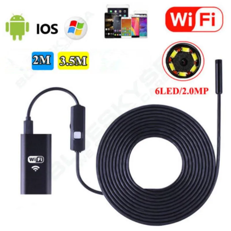 8 мм Wifi эндоскоп мягкий кабель мини смартфон камера Android HD 720P трубка наблюдения Iphone эндоскоп Ip67 осмотр