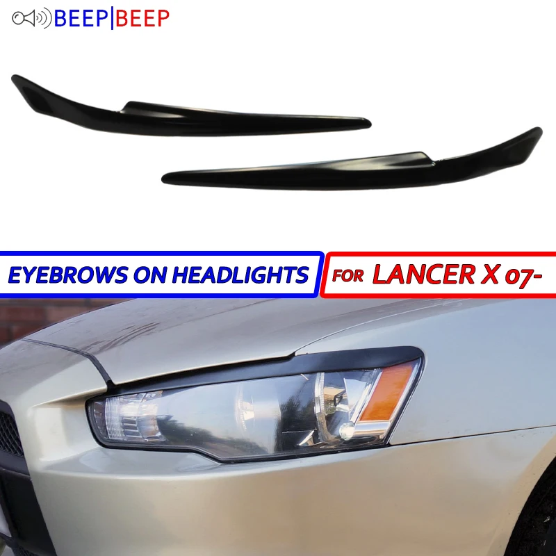 Cilia брови для Mitsubishi Lancer X 2007 2011 2014 ABS пластиковая крышка Обрезанные молдинги