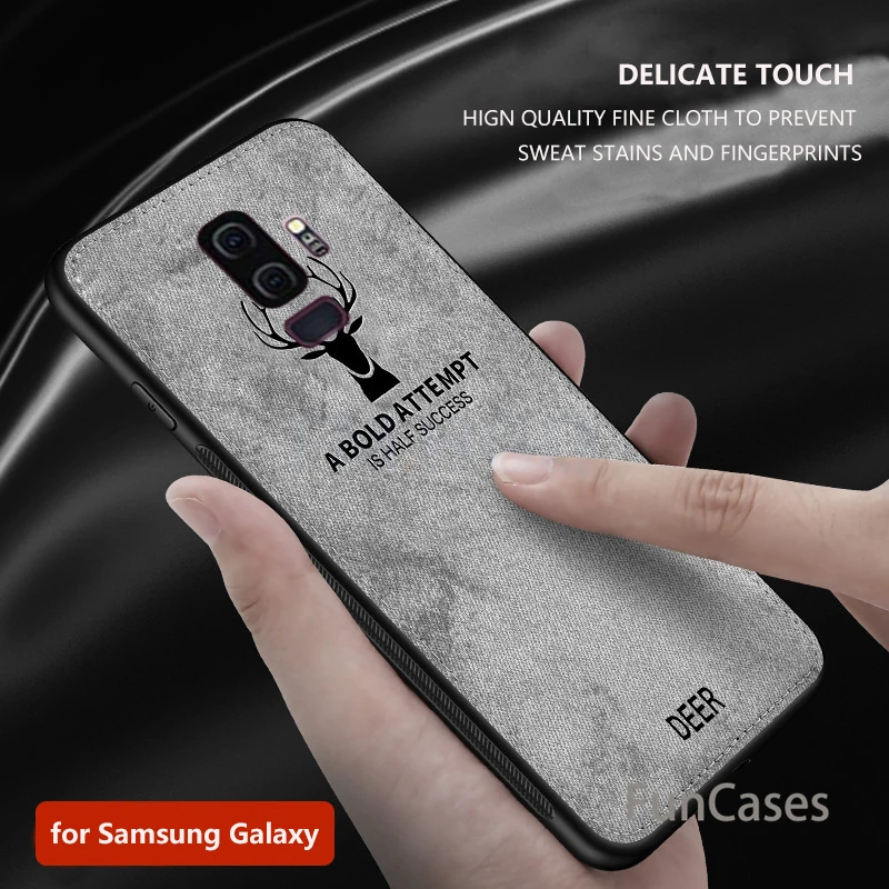 Текстура ткани олень 3D Мягкий ТПУ магнитный автомобильный чехол для samsung Galaxy S9 S8