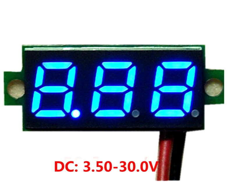 1 шт. 0,28 дюймов 2,5 V-30 V Мини цифровой вольтметр Напряжение метр тестер светодиодный Экран электронный Запчасти аксессуары Цифровой вольтметр - Цвет: Синий
