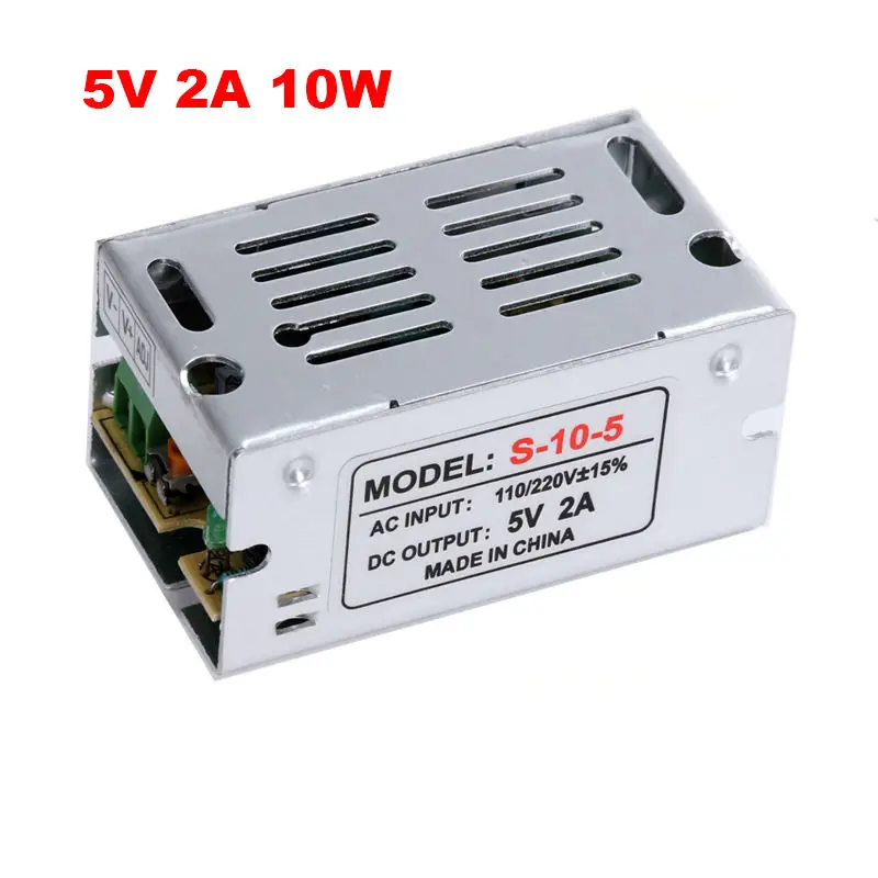 

Lighting Transformer 5V 2A 10W Power Supply Adapter Source 5 V LED Driver Aluminum AC 110V 220V to 5V For led Strip light Lamp