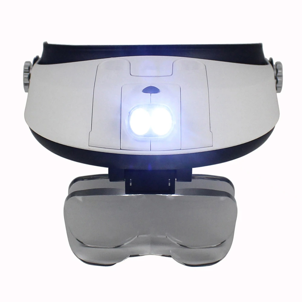 

LED Headband Magnifier 1.0-6.0X Magnifying Loupe Detachable Headlamp Magnifying Glass With 5 Replaceable Lens