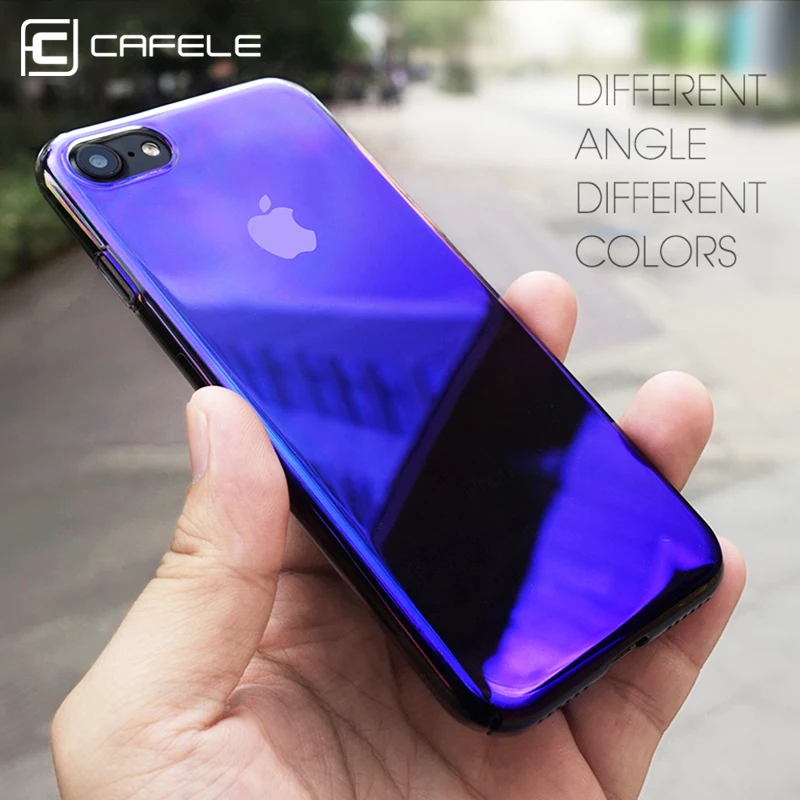 CAFELE Случаи Телефона Для iphone 6 6s 7 Роскошные Аврора Градиент Color Transparent Case For Глазурь