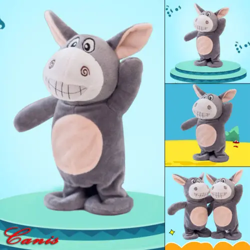 Говорящий Ослик плюшевая игрушка Интерактивная со звуком мягкий милый подарок