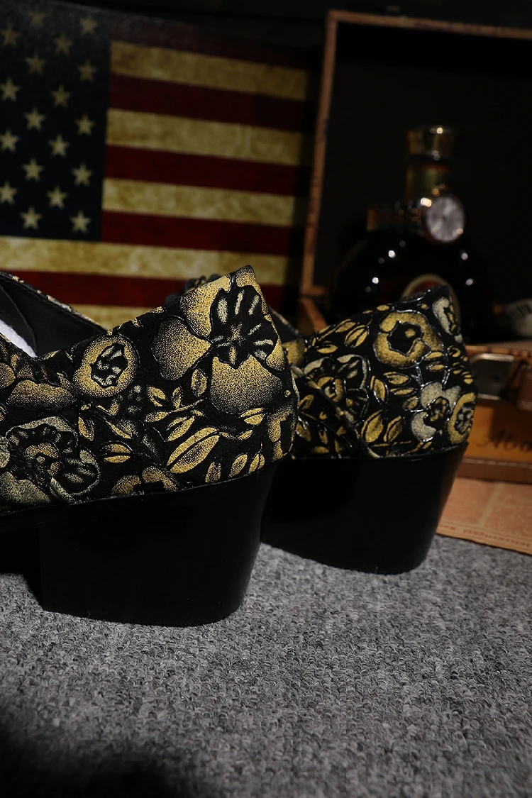 2016 мужские оксфорды на шнуровке в Корейском стиле кожаные с принтом Мужская