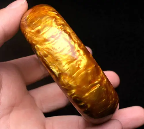 Оригинальный золотой браслет из черного кораллового морской ивы внутренний