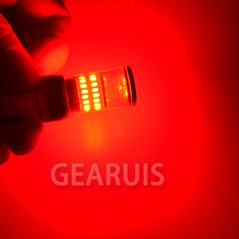 100 шт./лот Высокий люмен T20 7440 7443 W21/5W W21W 0.38A 48 SMD 3014 Светодиодные линзы сигнал