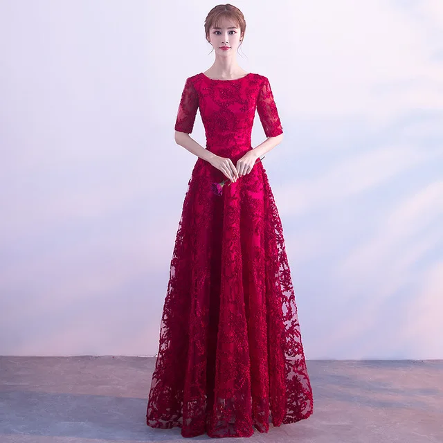 style 13 Невесты чонсам, Восточный стиль женские свадебные Qipao короткий рукав вечерние платье элегантный в китайском стиле длинный халат; Одежда для девочек; Vestido XS-XXXL - Цвет: style 13