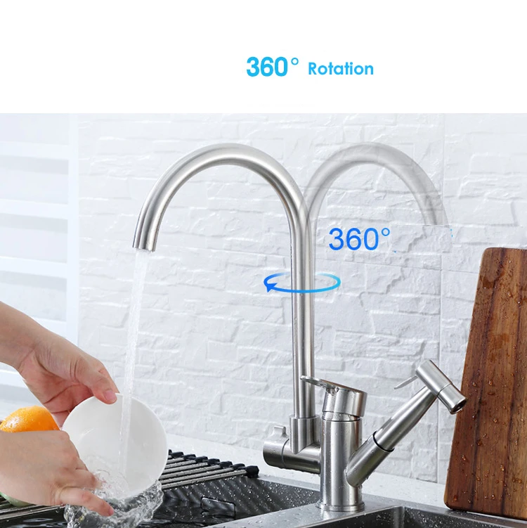 MOIIO 360 Вращающийся шарнир вытяжной кухонный кран горячая и холодная кухонная