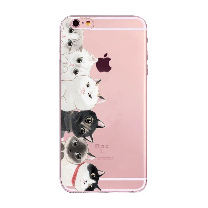 Для Apple IPhone 5 5S SE чехол с рисунком кота из мультфильма, силиконовая задняя крышка из ТПУ для IPhone 5 S 5 6 6S 7 8 Plus, чехол для телефона, мягкий чехол - Цвет: 277