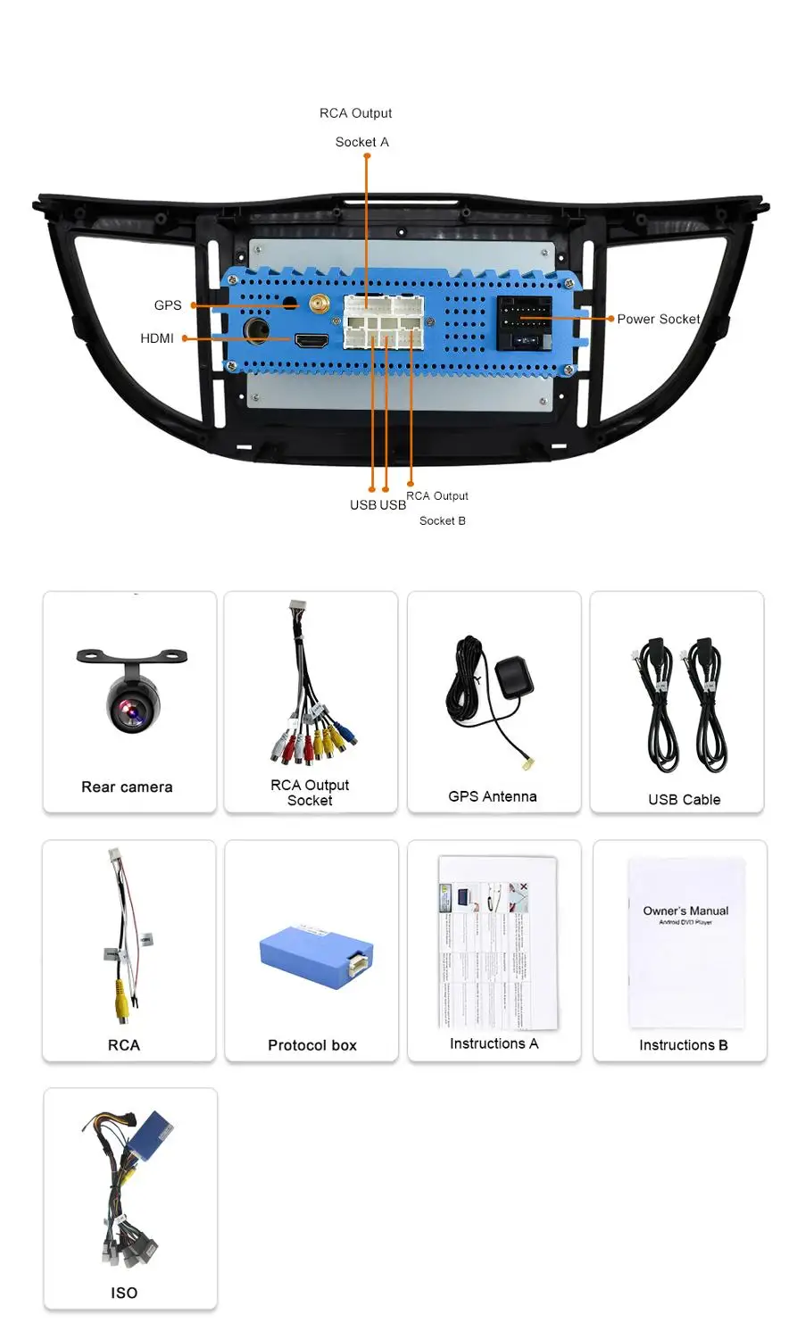 Автомагнитола Bosion на Android 9 0 мультимедийный dvd-плеер с gps для Honda CRV CR-V 2011-2015
