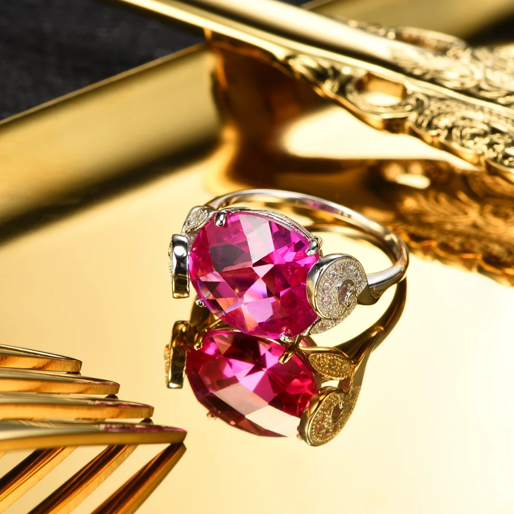 Кольцо женское из серебра 925 пробы с красным камнем карата|jewelry rings|ring forrings for women |
