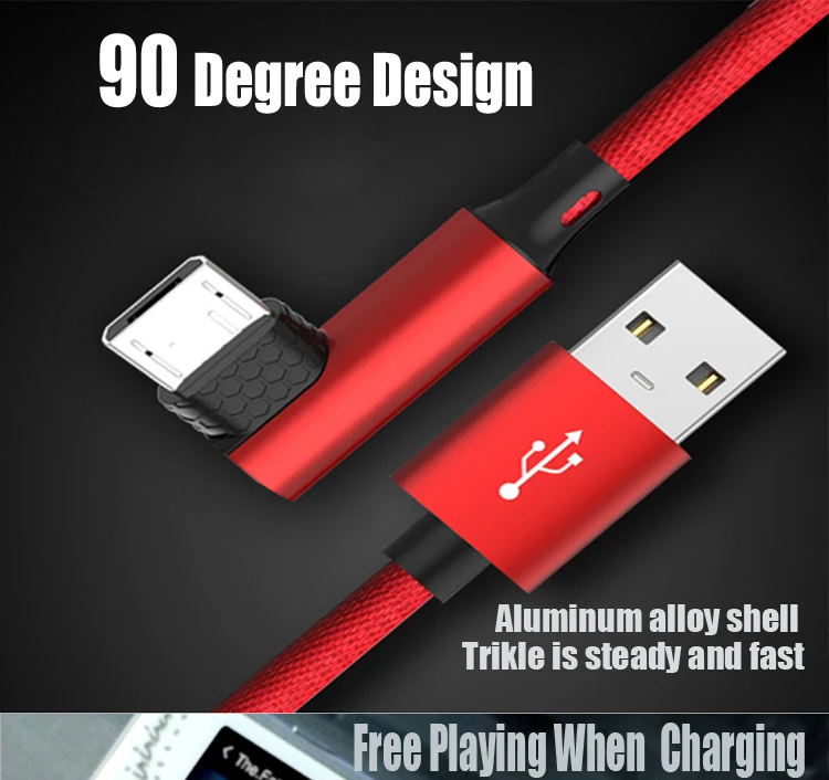 1 м 2.0A 90 градусов L изгиб локоть кабель для передачи данных Micro usb type C кабель для зарядки iPh кабель для зарядки мобильного телефона кабель для зарядки