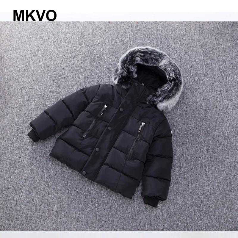 Верхняя одежда для мальчиков и девочек повседневная черная длинная толстая