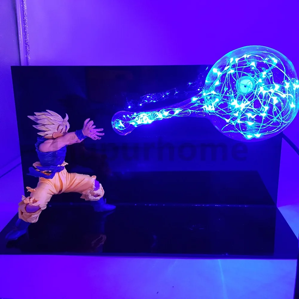 Сон Гоку Kamehameh DIY светодиодный Ночные огни Аниме фигурки из игры Dragon Ball DBZ