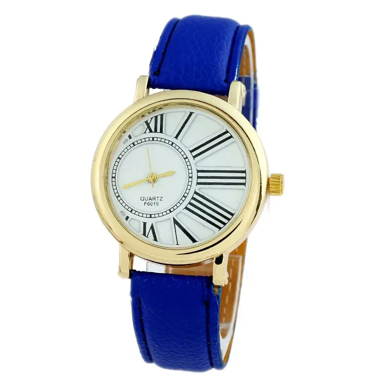 Gnova Платиновые женские большие римские часы с цифрами аналоговые кварцевые