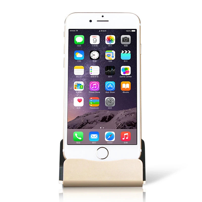 Mobile Phone Chargers For iPhone Android V8 Type-C Stand Aluminium Alloy Desk Holder Charging | Мобильные телефоны и