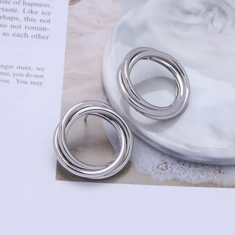 Женские винтажные серьги гвоздики ZA золотистые и Серебристые в богемном стиле