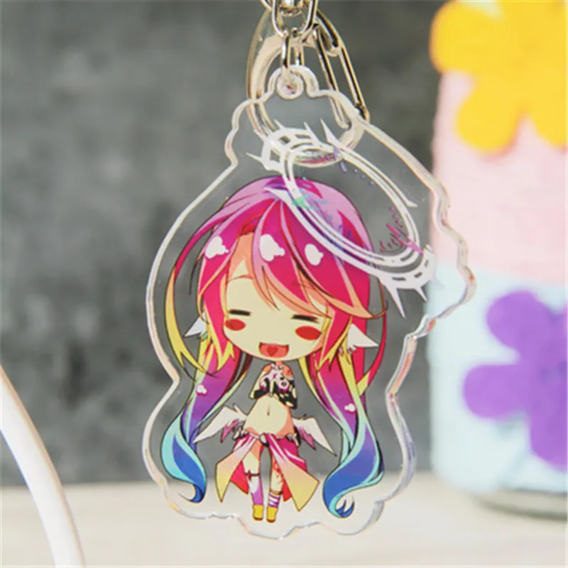 Аниме Косплей без игры жизни Shiro Sora Jibril акриловый брелок для Хэллоуина с