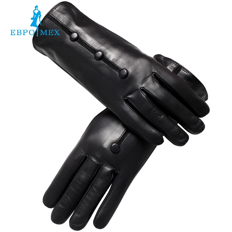 Натуральная Кожа перчатки женские Моды кожаные Старинные женщины Высшего Сорта