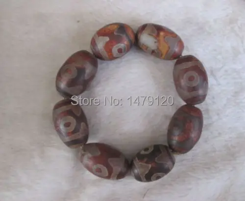 Собрать Тибетский король конг глаз floer Телескопический амулет дзи бусы браслет/7 |