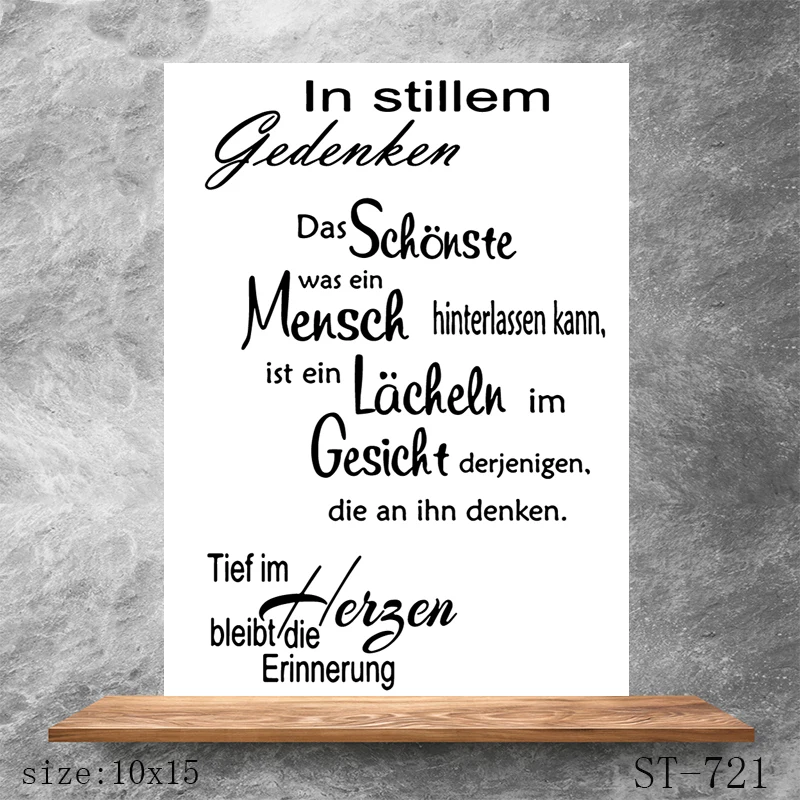 

AZSG German series 1 Clear Stamps/Seals For DIY Scrapbooking/Card Making/Album Decorative Silicone Stamp Crafts