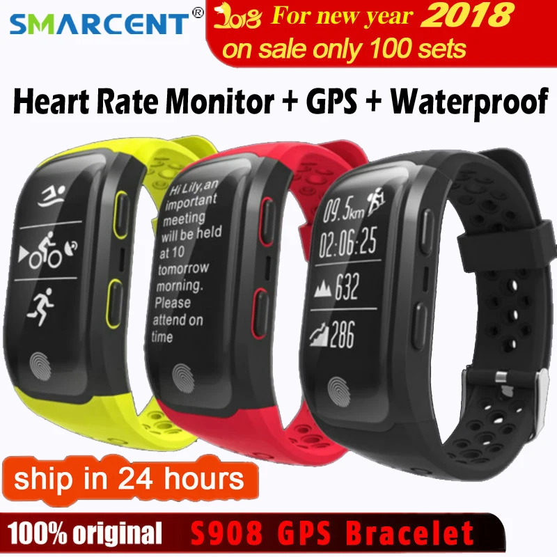Умный Фитнес браслет SMARCENT G03 S908 динамический пульсометр IP68 водонепроницаемый gps