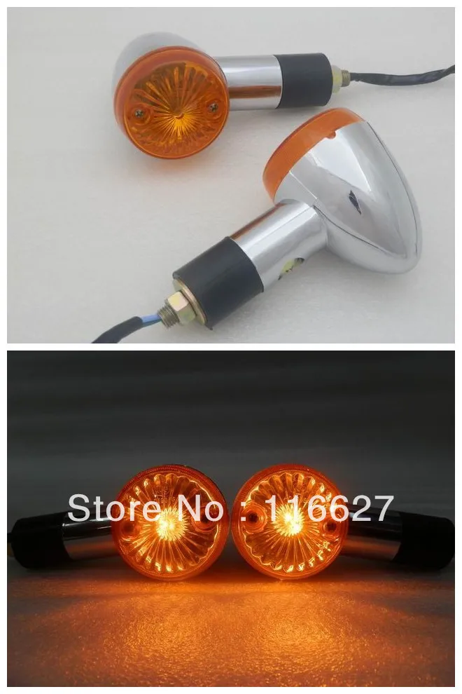 4 x 2&quot Chrome Bullet Big Turn Signal indicator for Suzuki Boulevard Chopper Cruiser freeshipping |